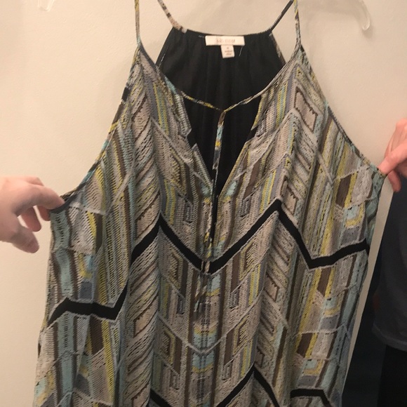 Ella Moss string patterned racer back silk blouse - Picture 3 of 4